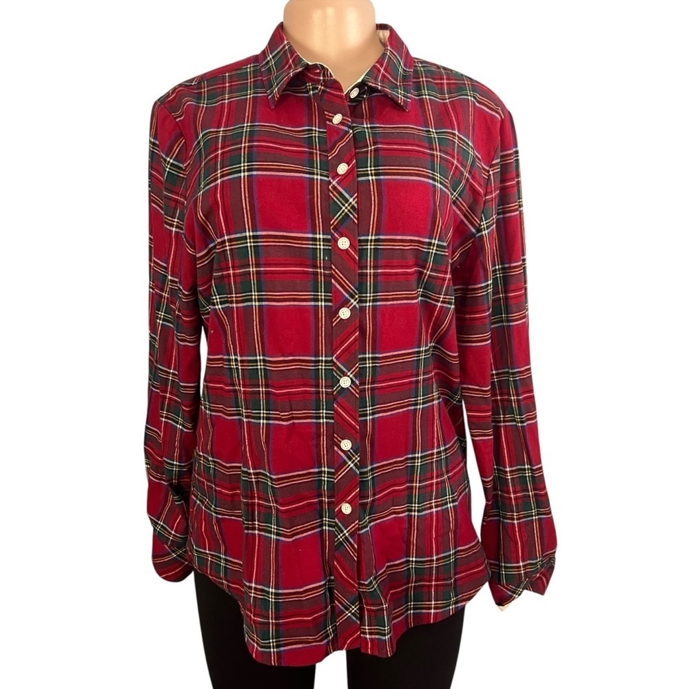 3/$30 ☀️ Brooks Brothers Red Plaid Button-Up Shirt Cotton